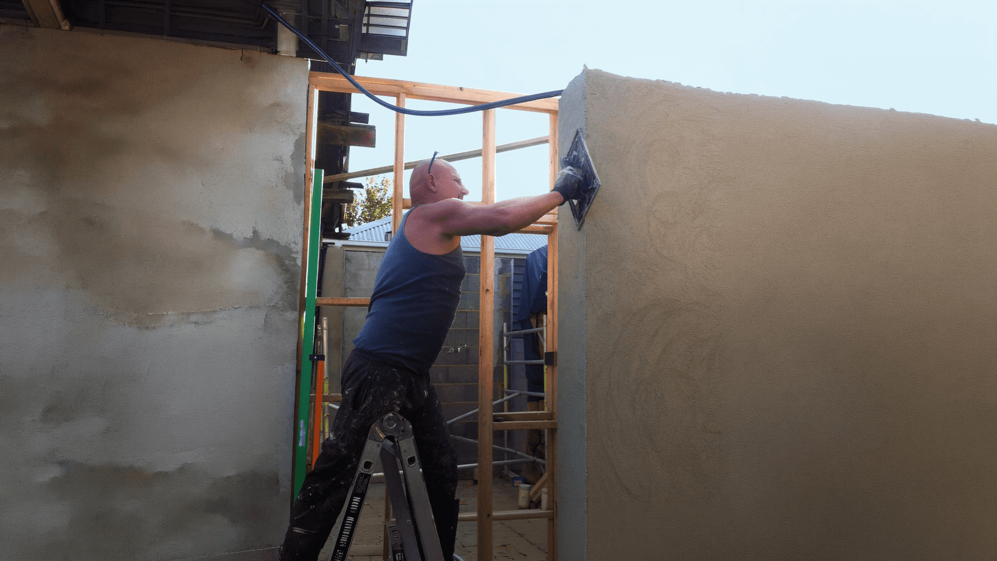 cabinet maker working on cabinets