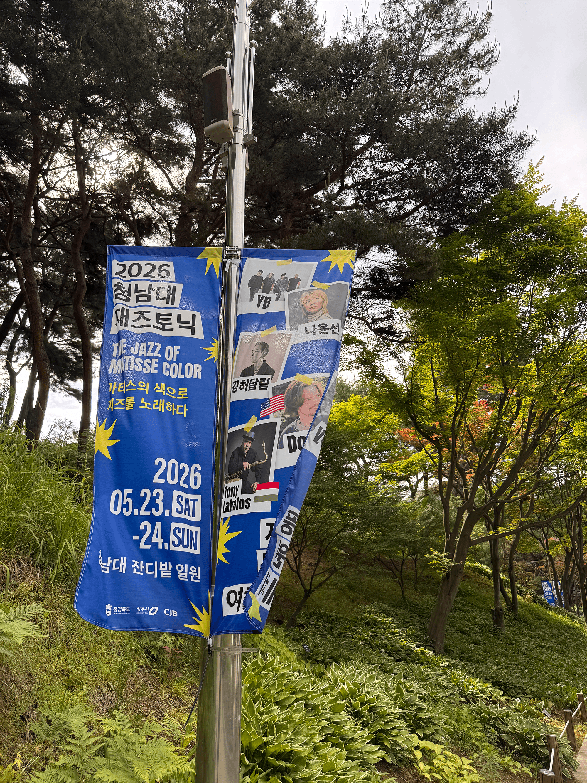 청남대 재즈토닉 가로등 배너 옥외광고