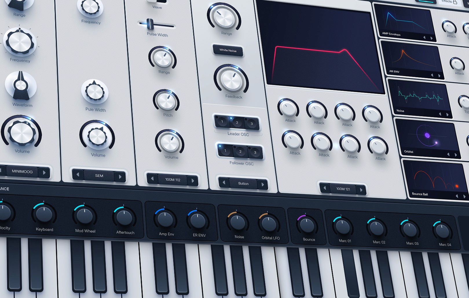 GForceAudio Keybaord GUI cream