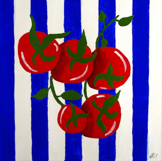 painting of a bunch of tomatoes