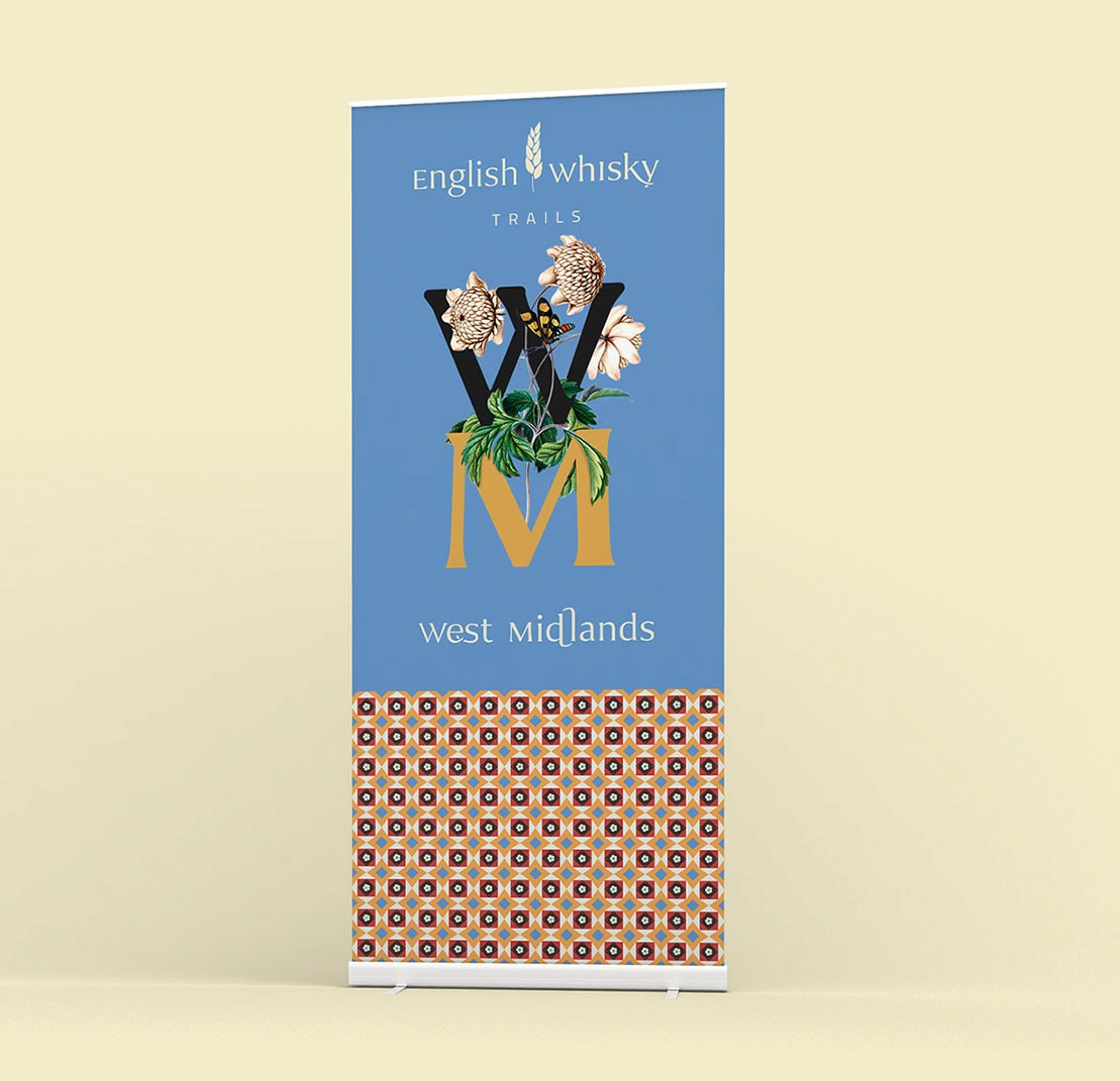 West Midlands trail pop up banner design. 