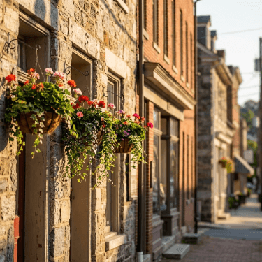 Buildings near downtown Ellicott City MD