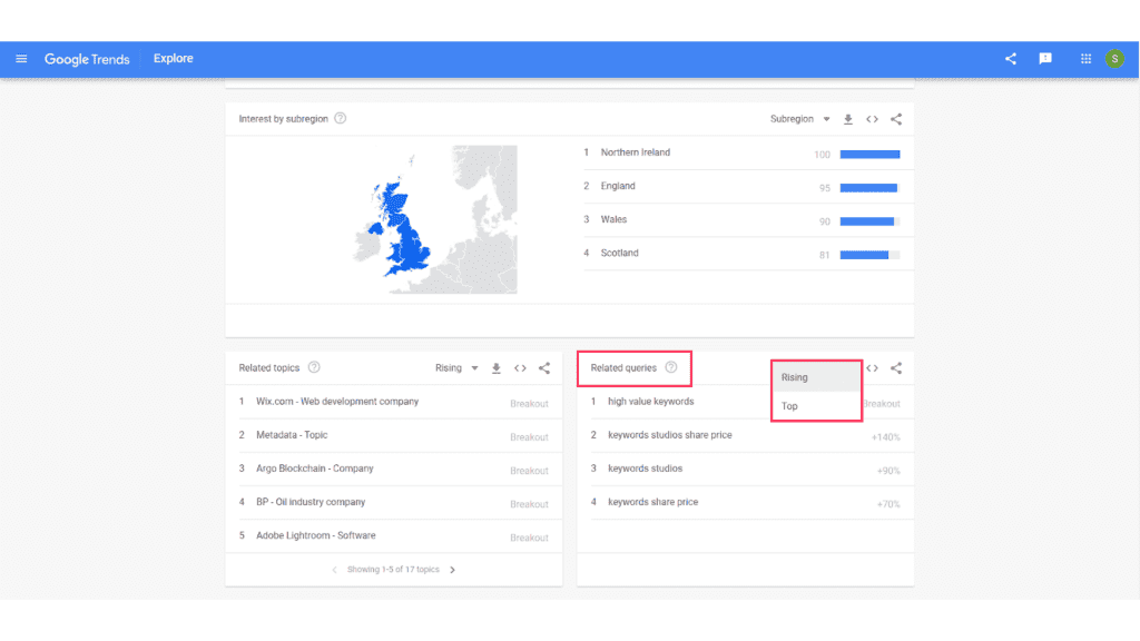 Google Trends: Step 2.