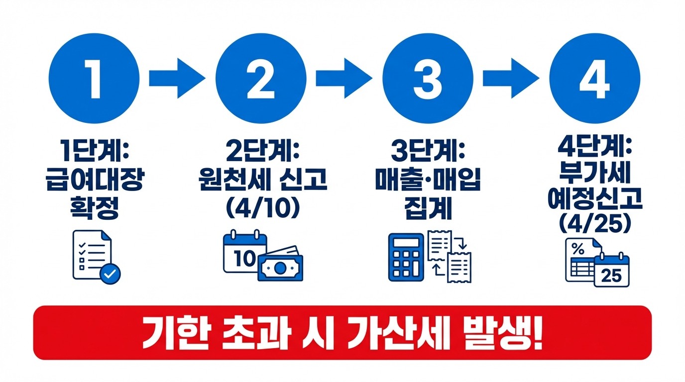 원천세신고, 부가세예정신고