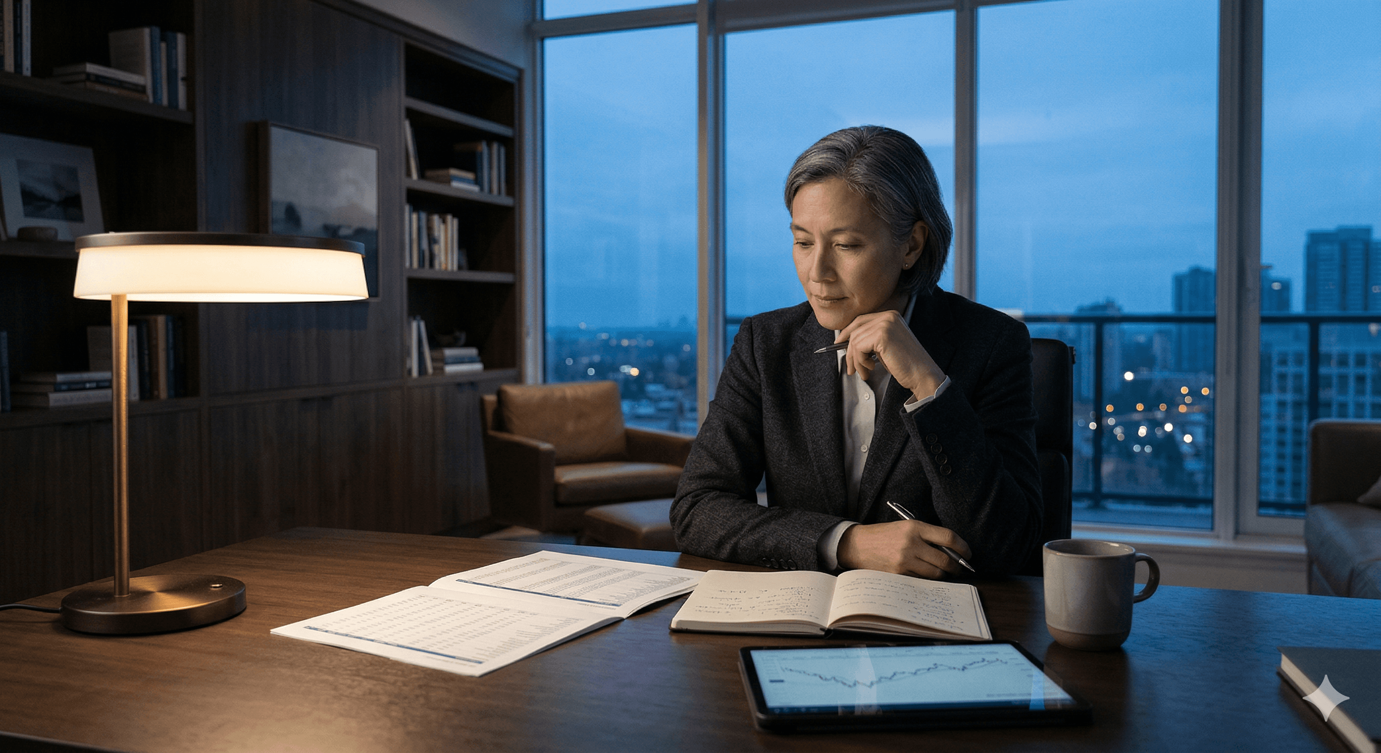 Business man in suit with laptop 