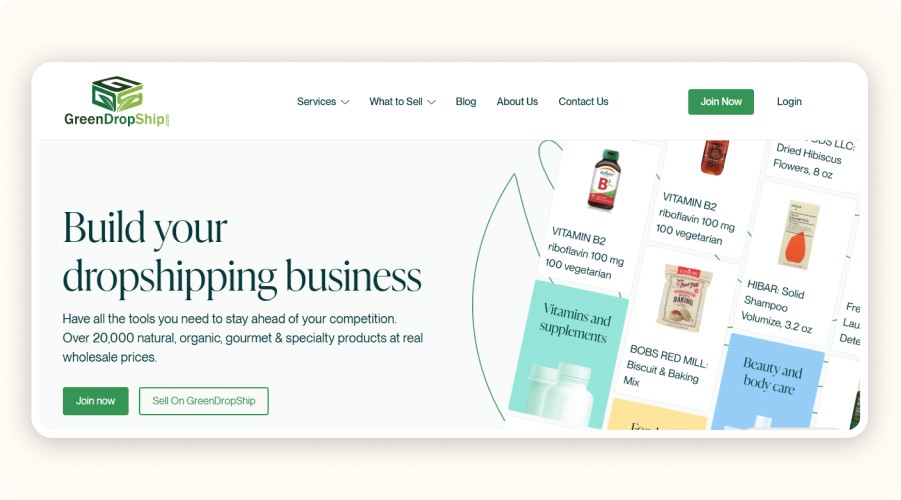 GreenDropShip homepage