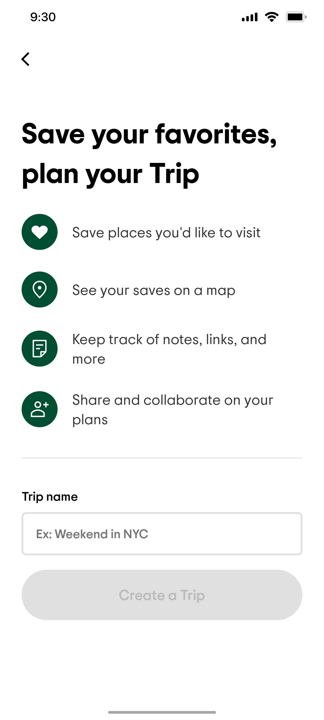 Tripadvisor Trip Name Page Screen