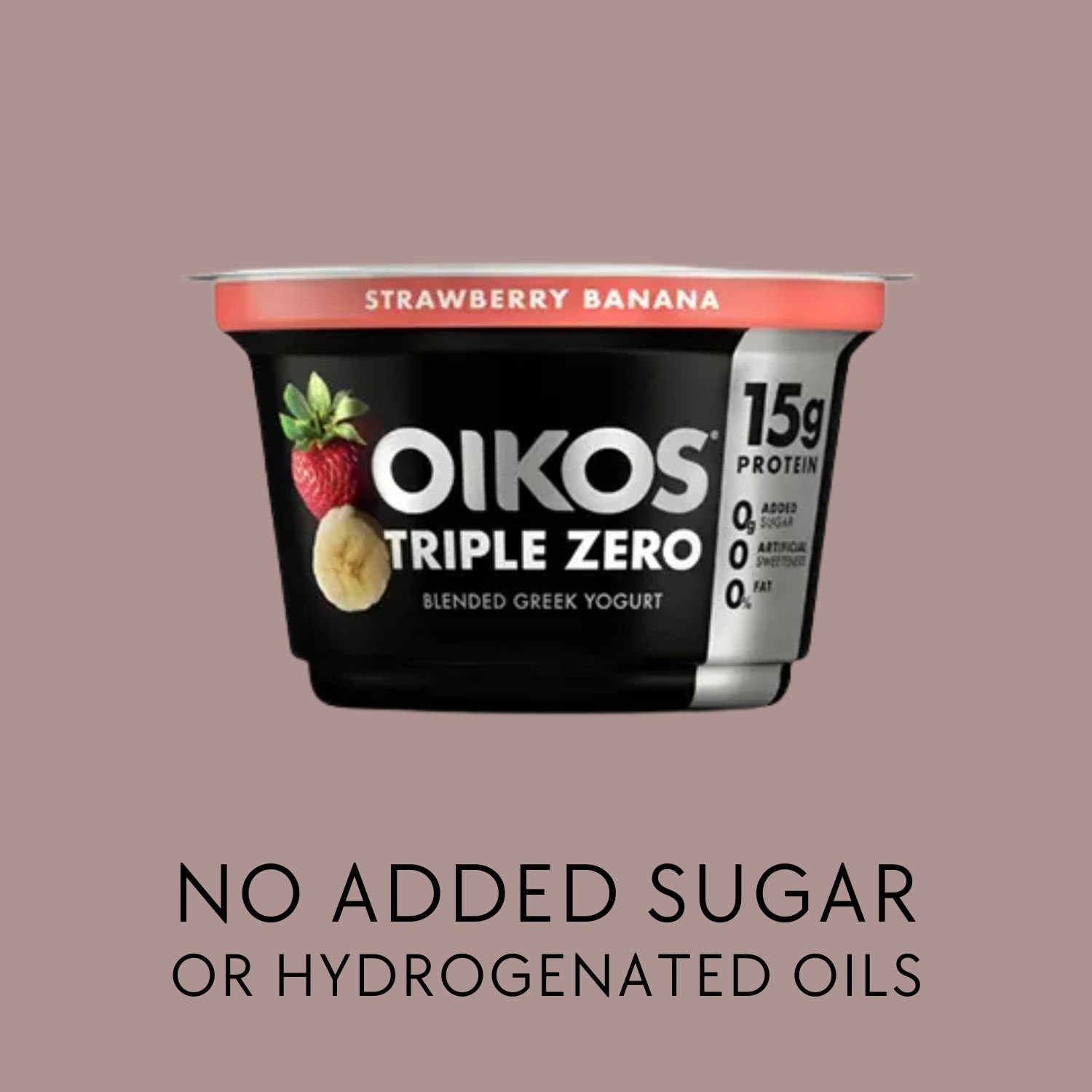 Oikos Triple Zero strawberry Greek yogurt - Bedtime Snack  - Malama Health.jpg