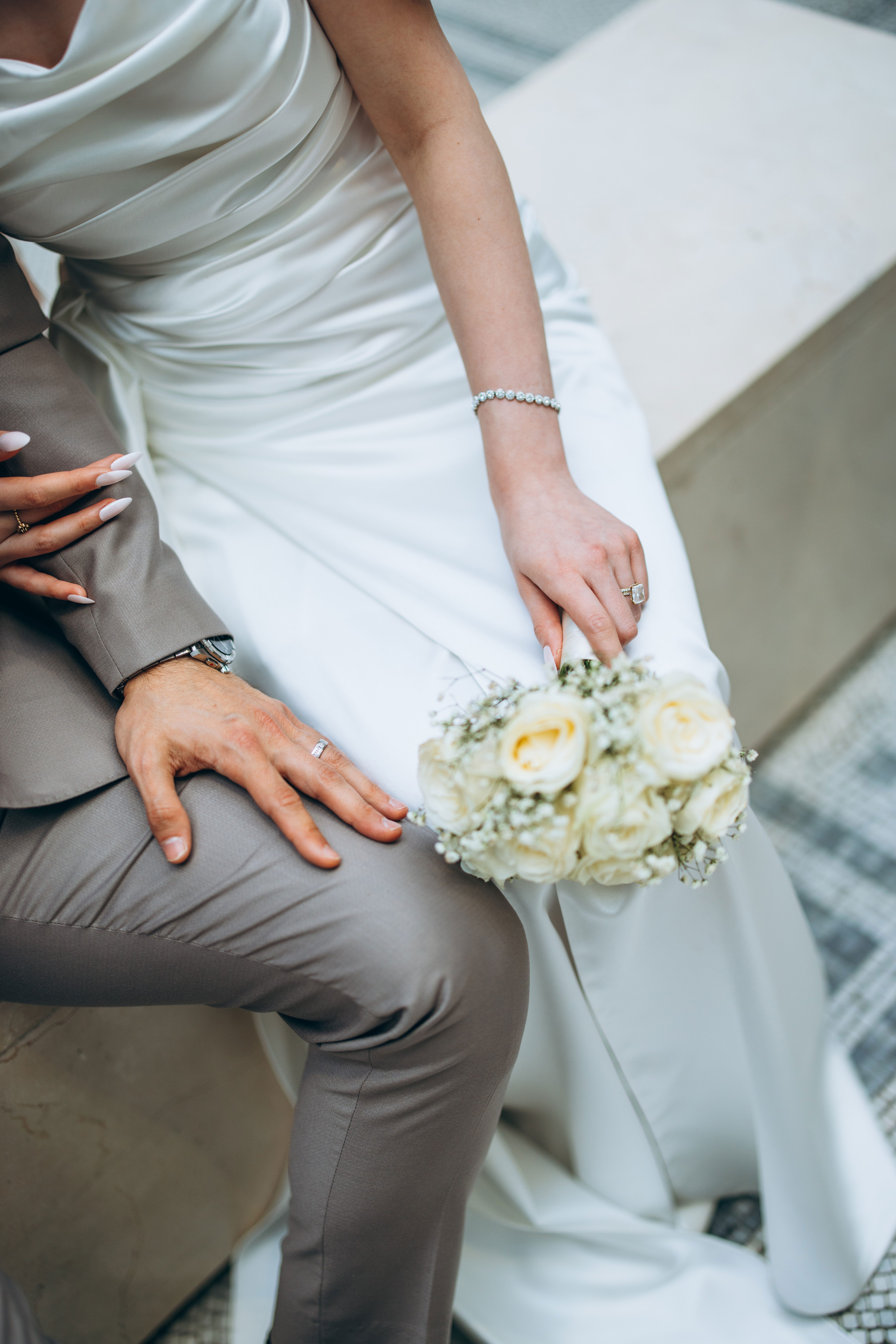 wedding ceremony couple smiling