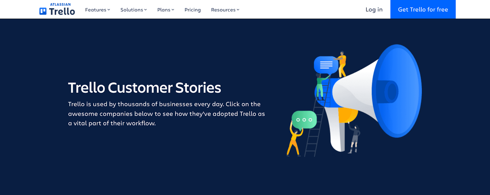 Trello customer success stories page