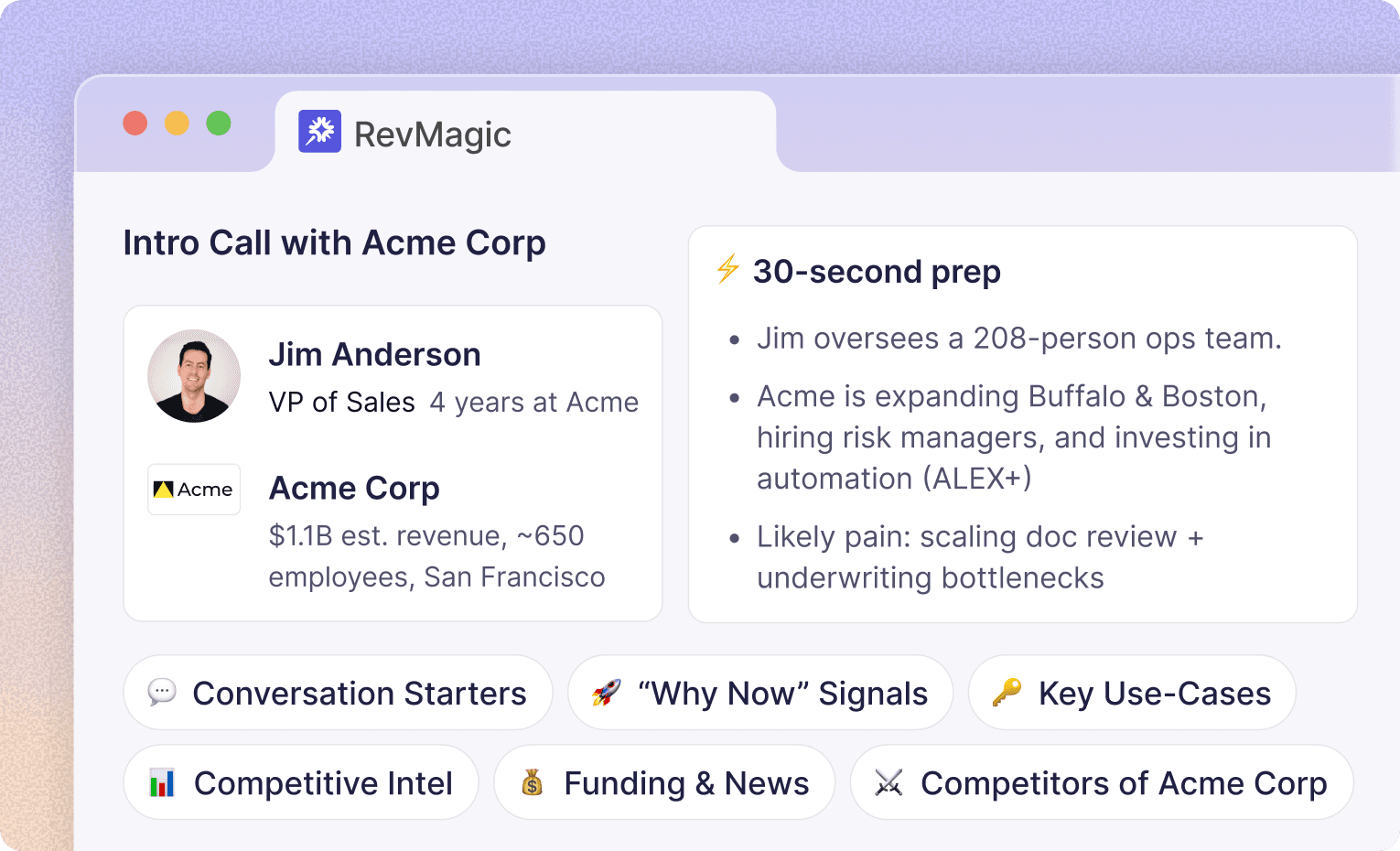 RevMagic brief snapshot