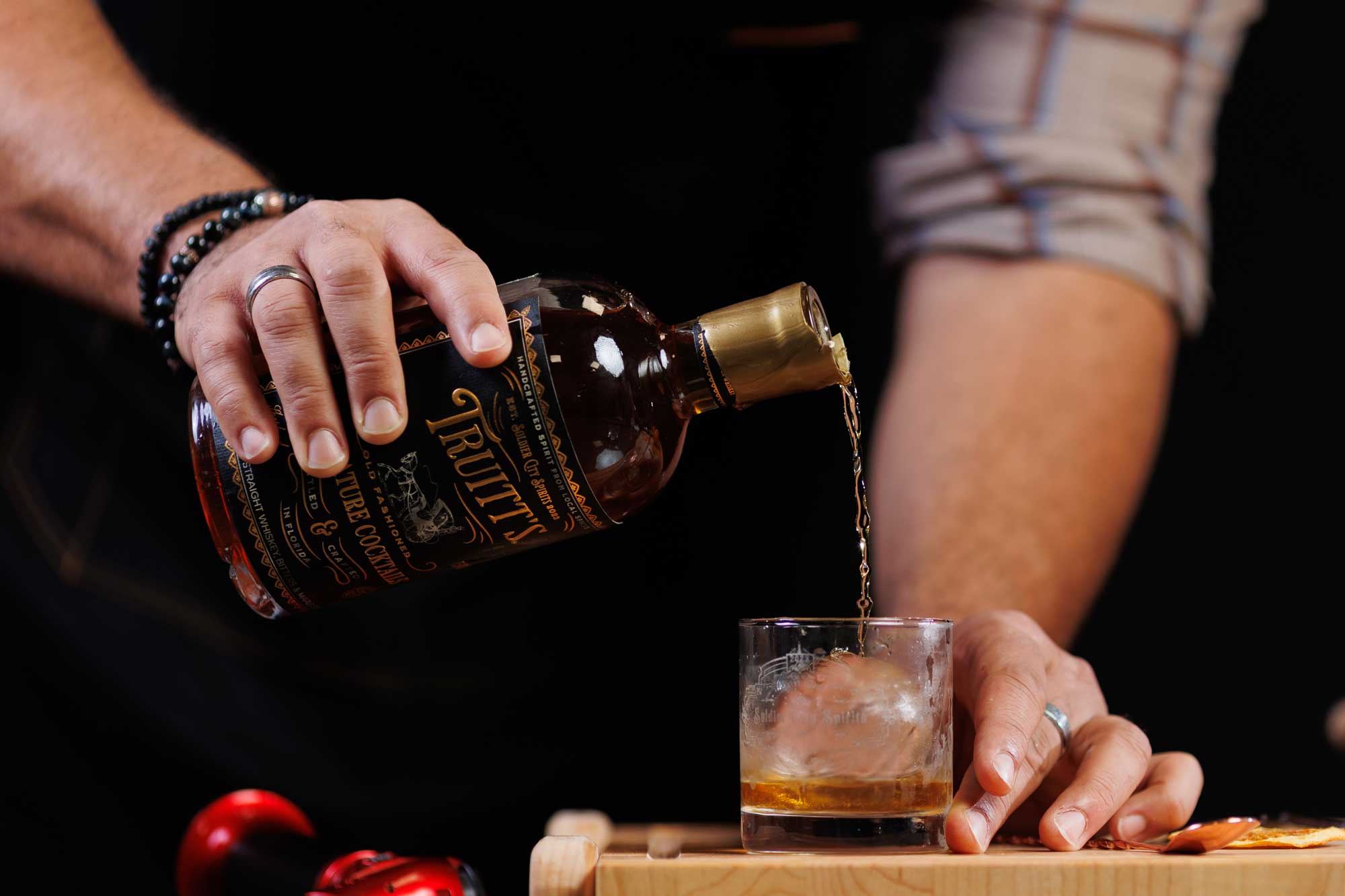 Man pouring a drink