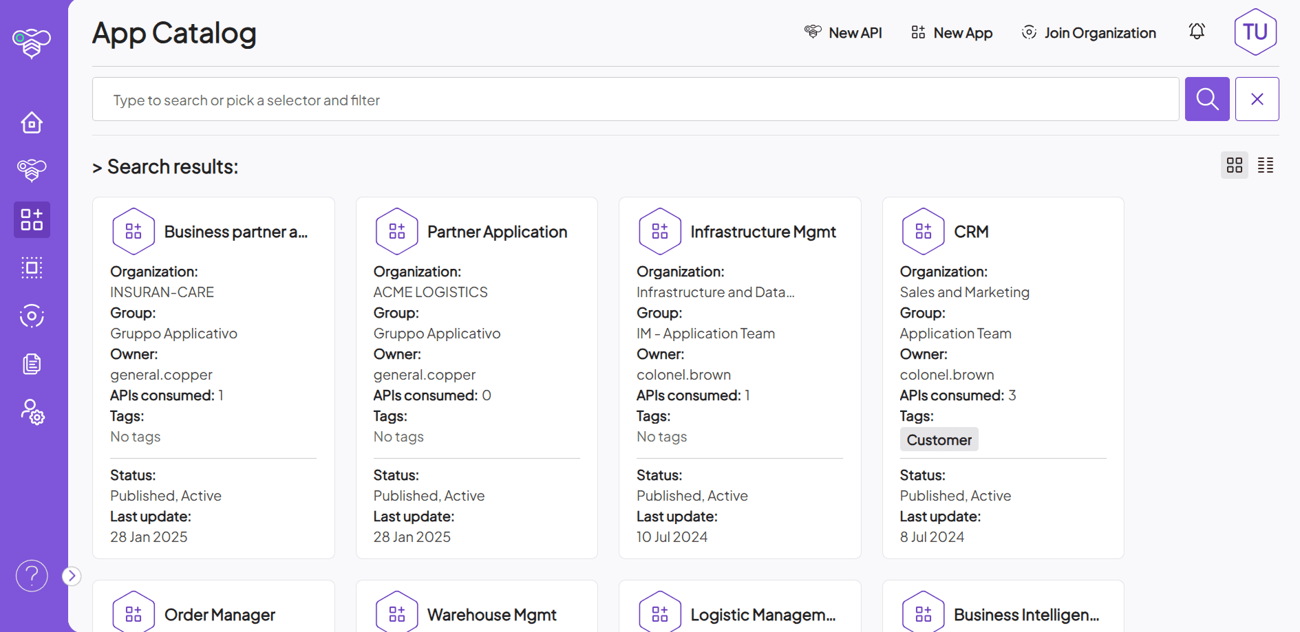 ApiShare App catalog