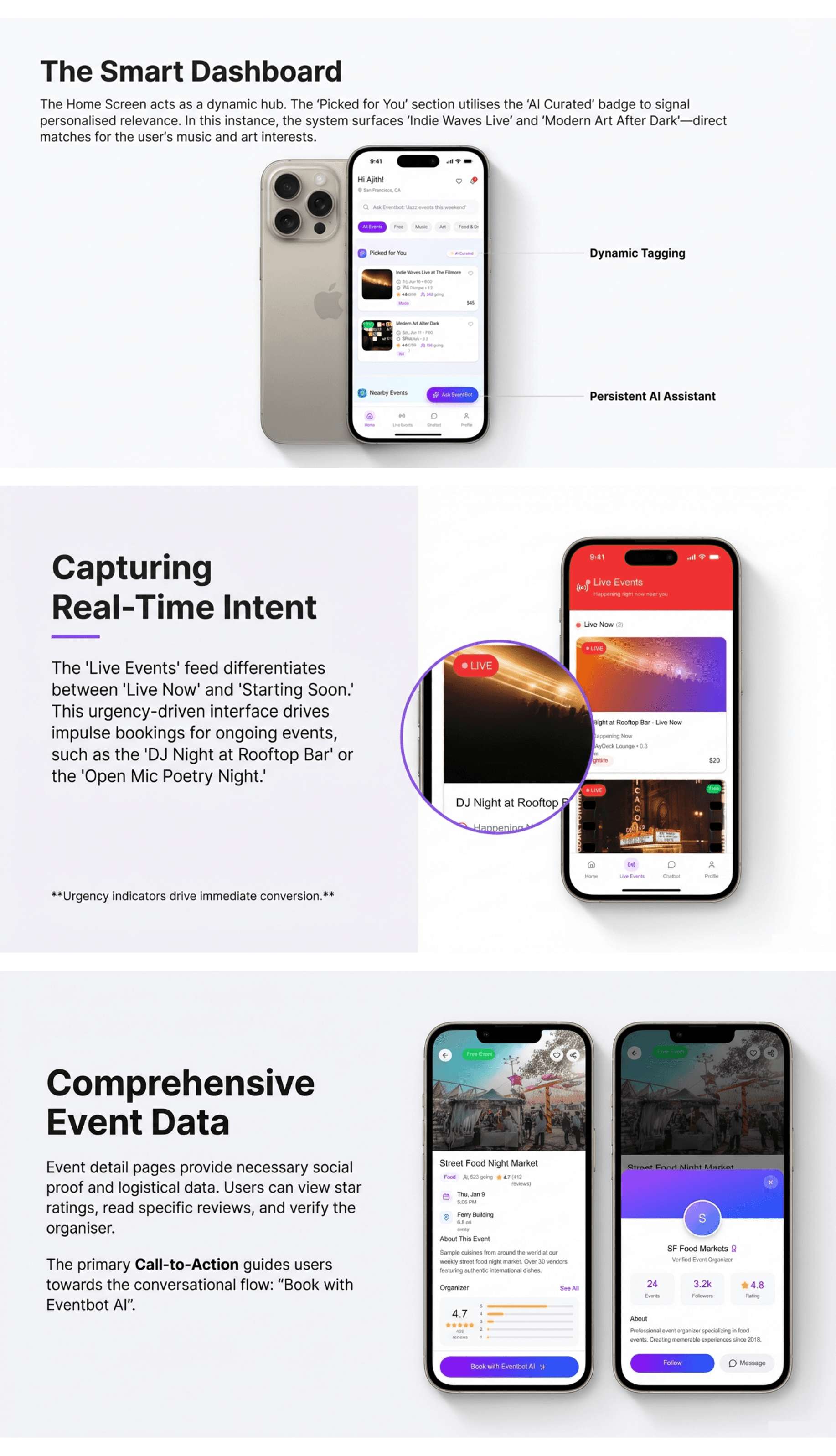 AI-powered recommendations help users discover relevant events faster by suggesting personalized options based on interests, location, and behavior—creating a smarter and more engaging booking experience.