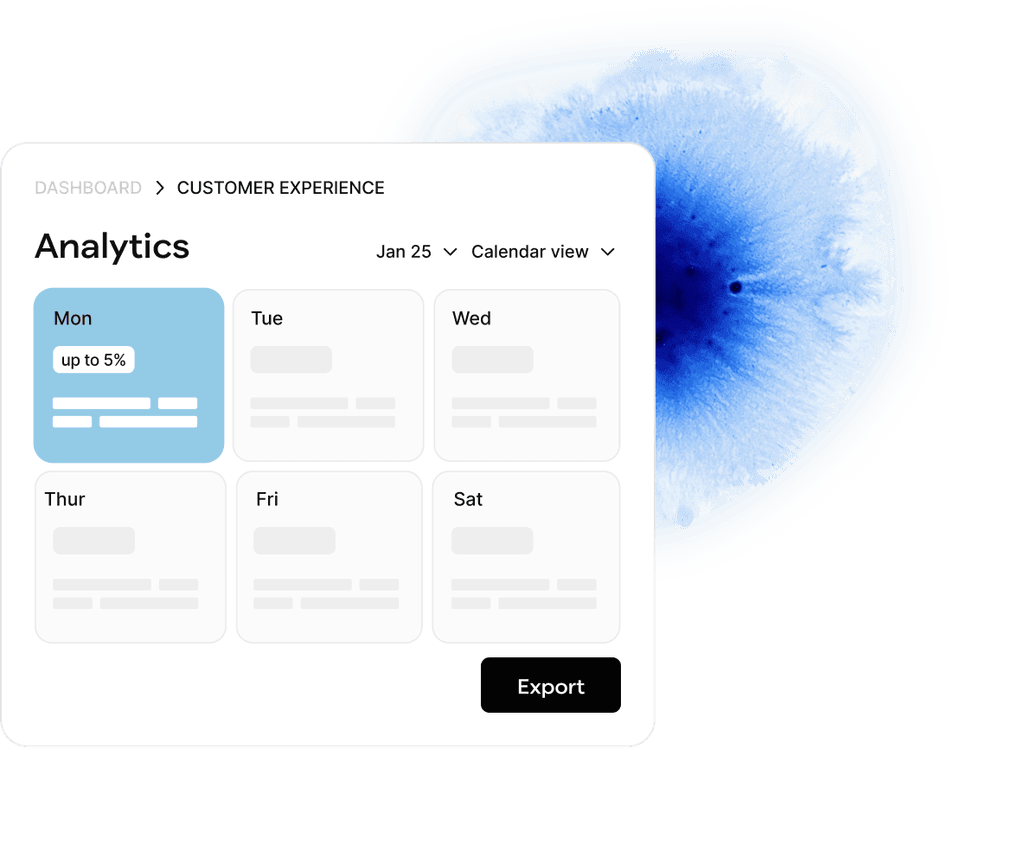 Interface showing a user dashboard with options for introductions and settings in a modern design.