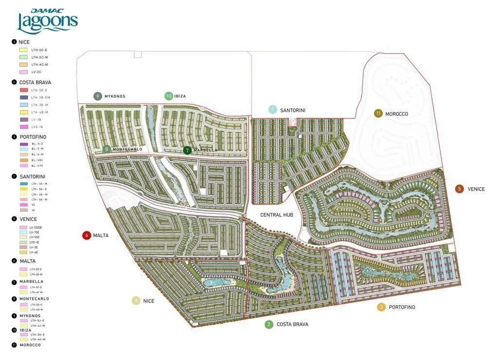 Damac Lagoons Clusters