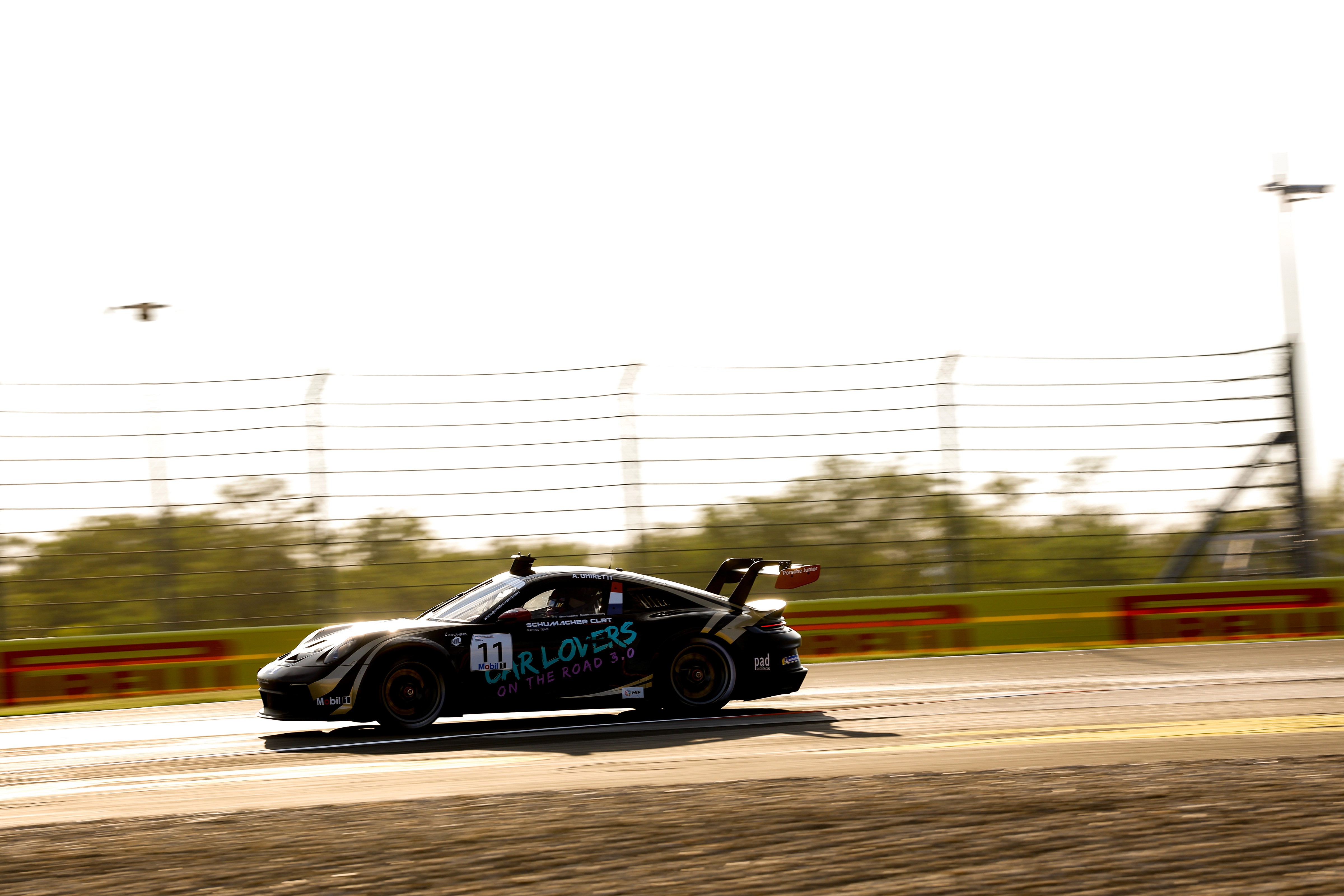 Dynamic picture of a cyclist riding downhill