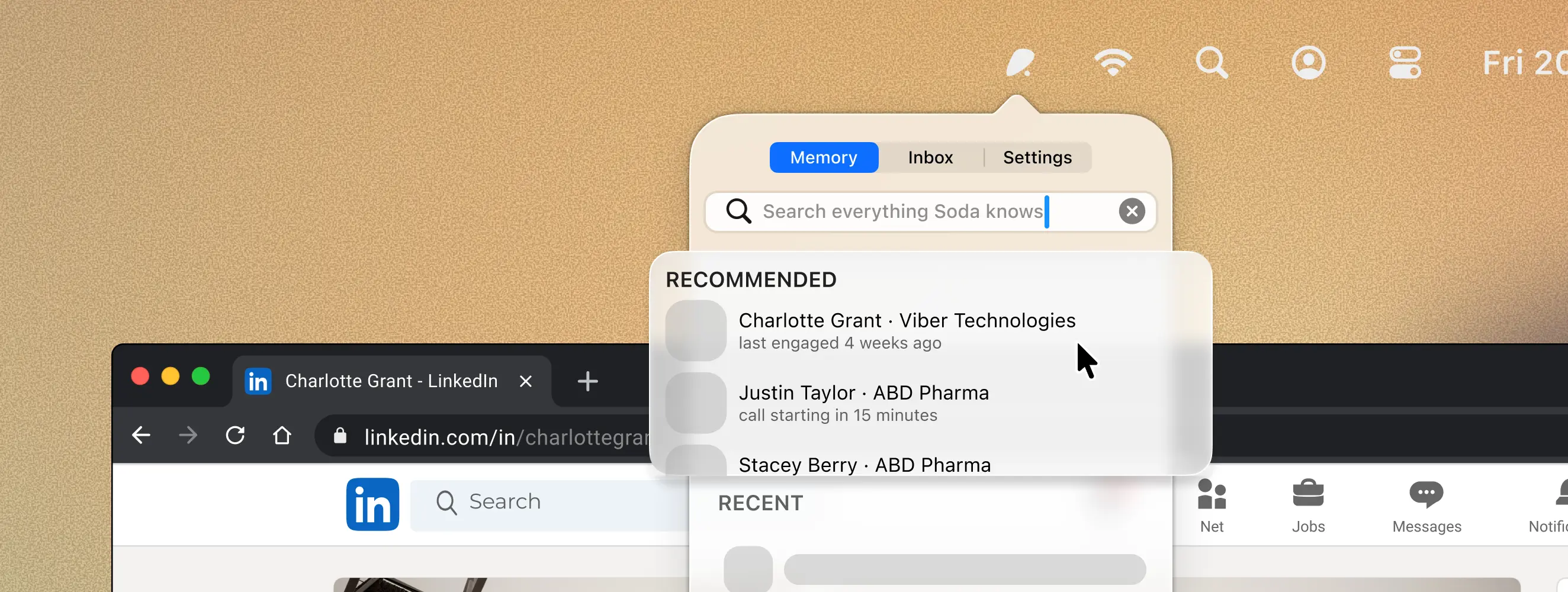 Soda now provides Context Aware recommendations, bringing important knowledge and memory to you