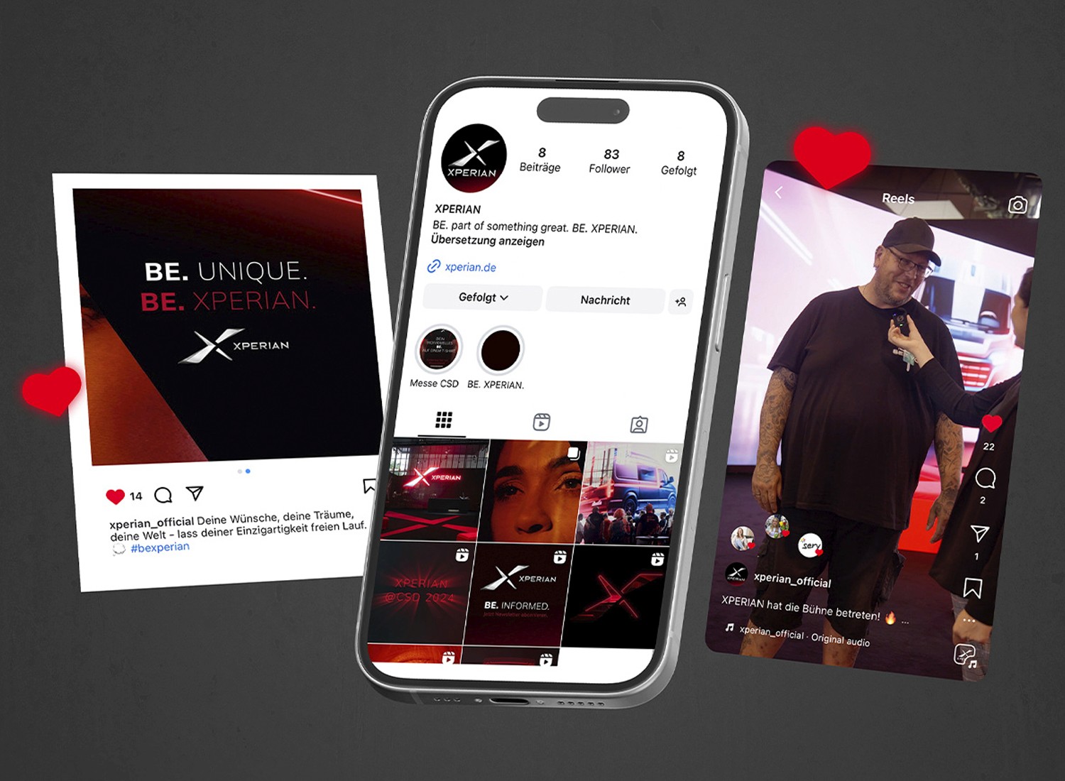 Social Media Moock-Up XPERIAN