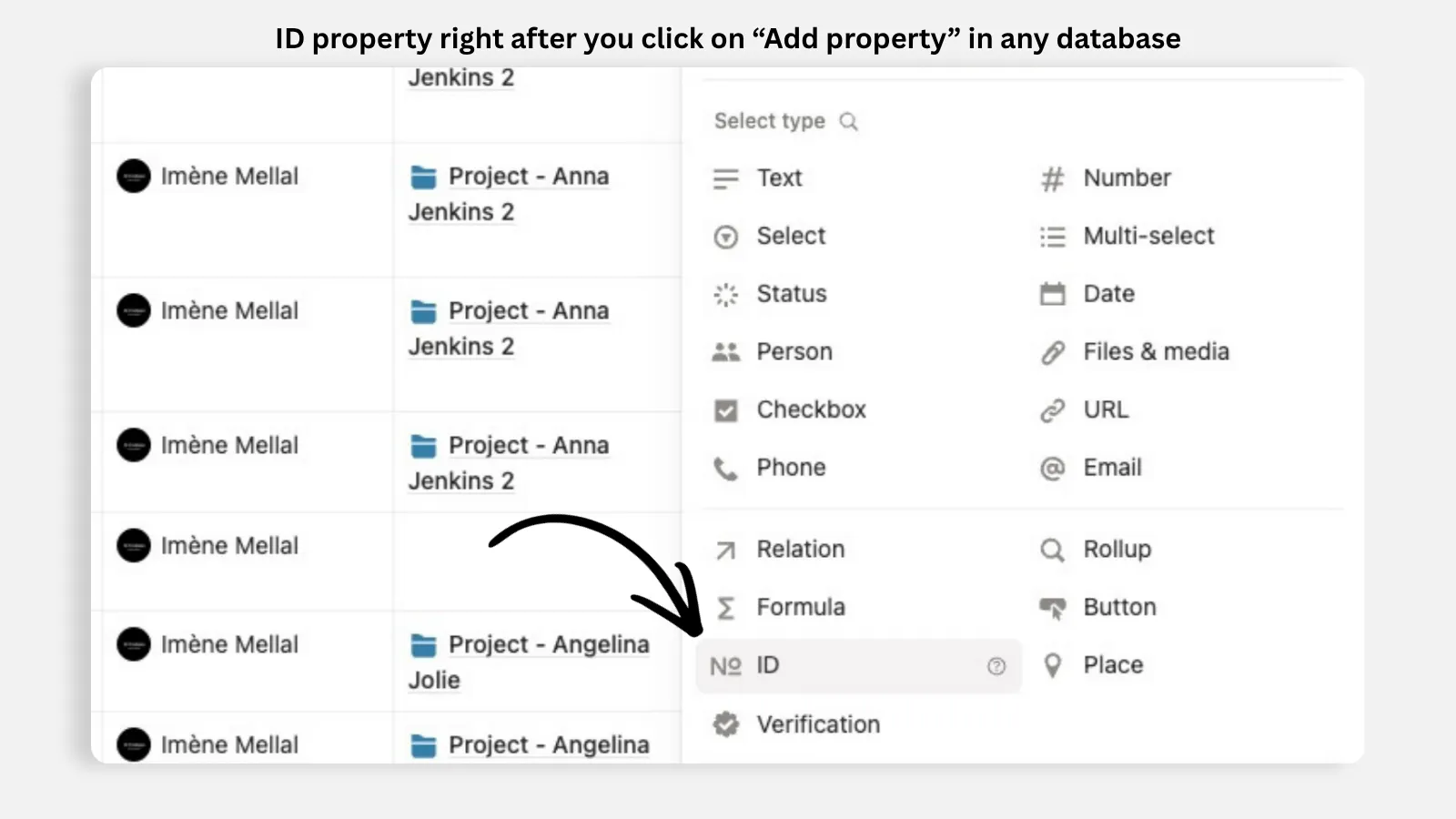 how to add ID property in notion