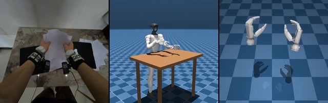 Robotic gripper working in a blue-lit production cell