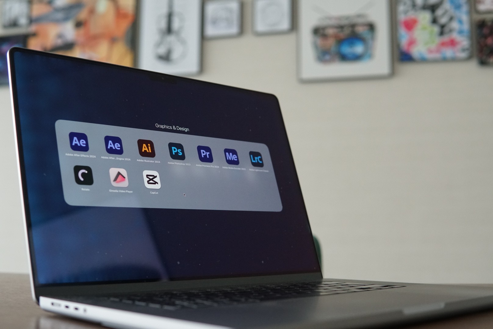 Laptop screen full of Adobe Applications