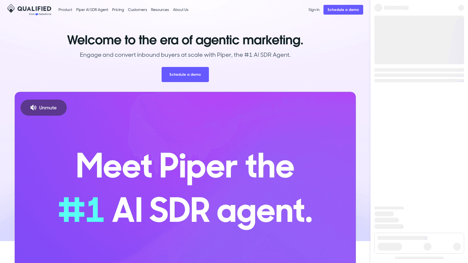 Screenshot of https://www.qualified.com
