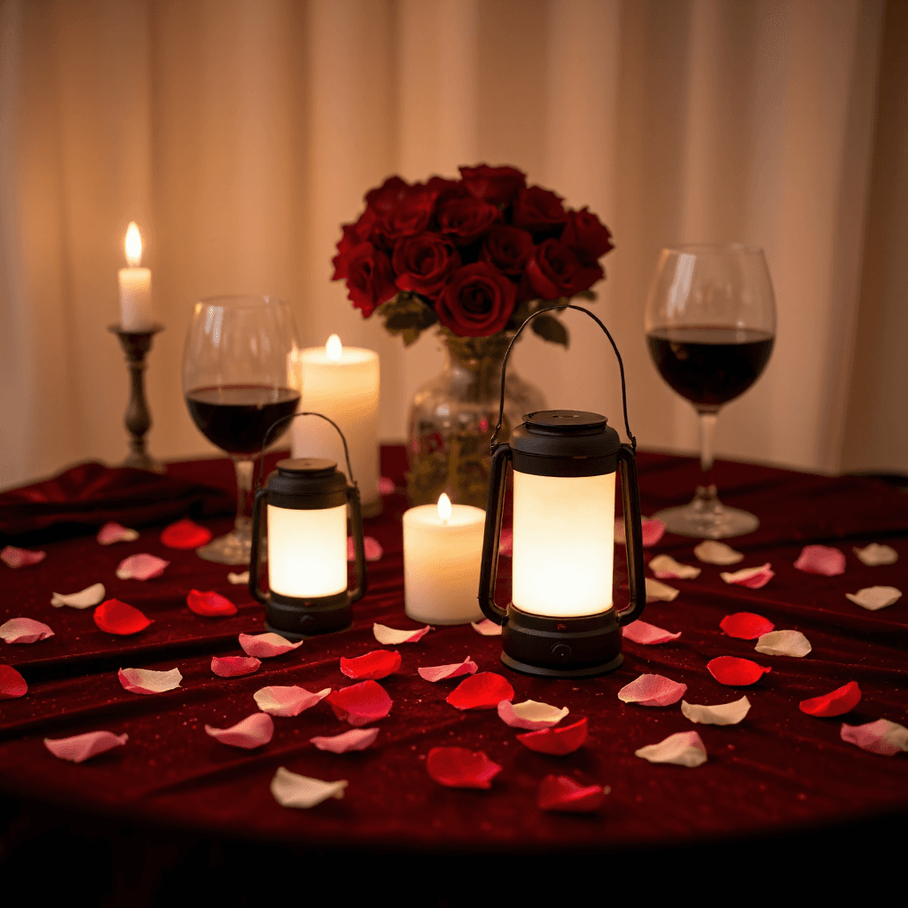 product photography of portable LED lanterns