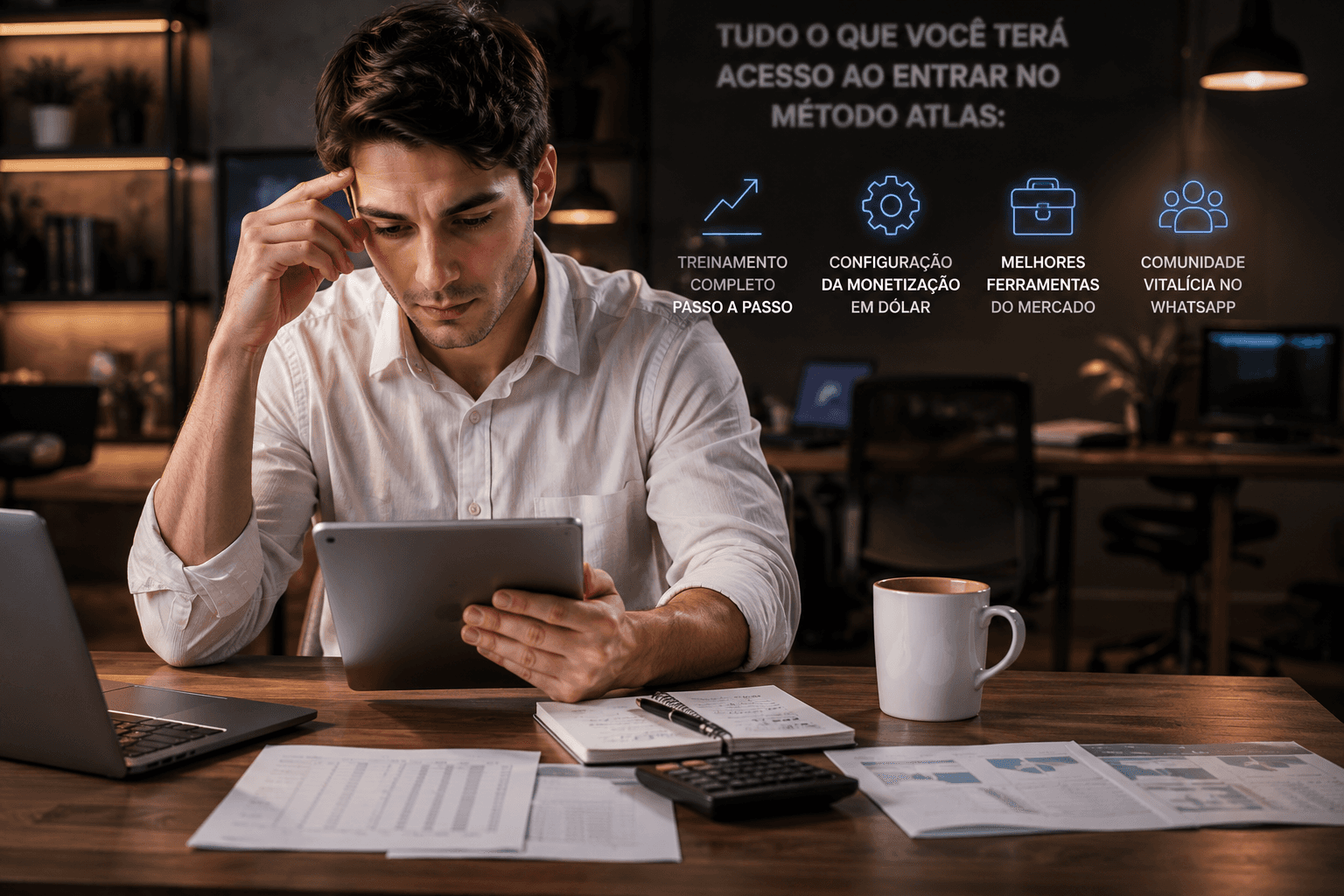 Man Using Tab