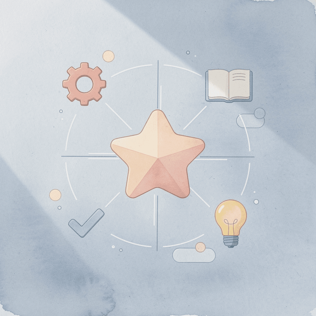 Hub diagram showing six core features of K12 homeschool programs