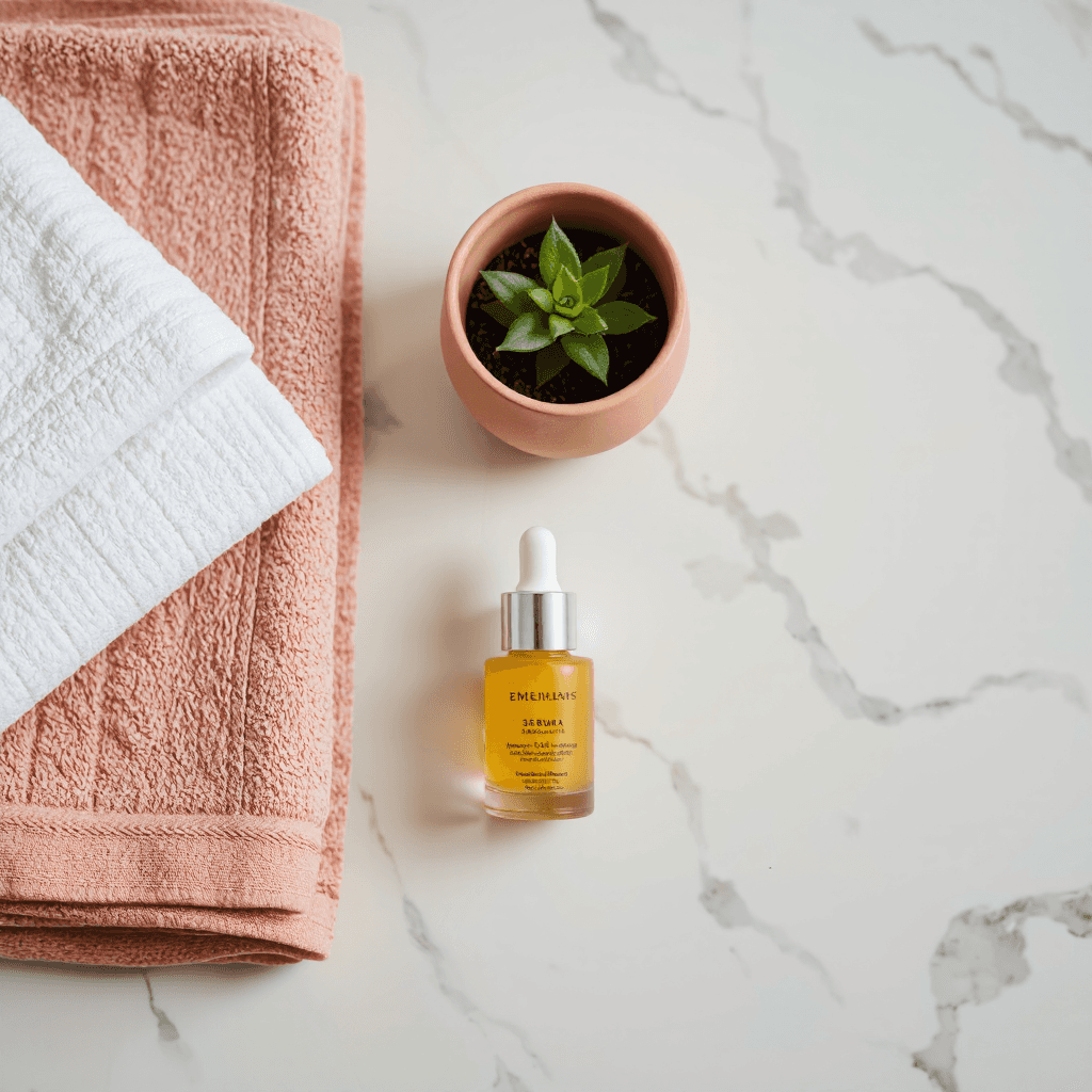 product photography of bottle of serum