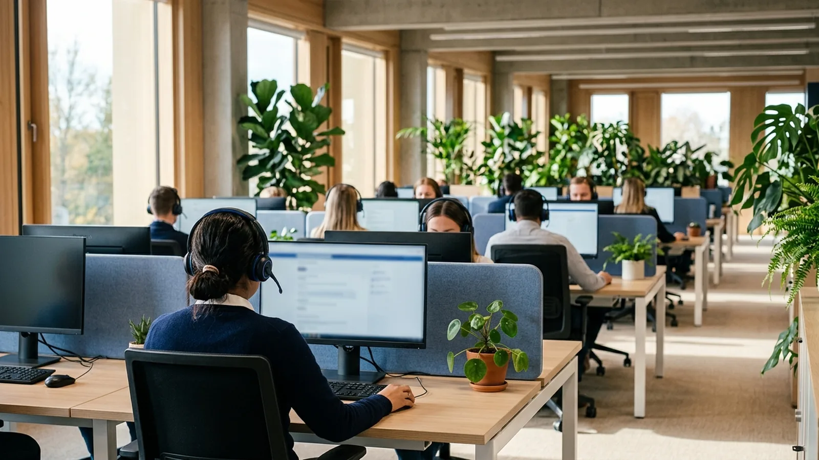 Plateau d'un call center francophone à Madagascar