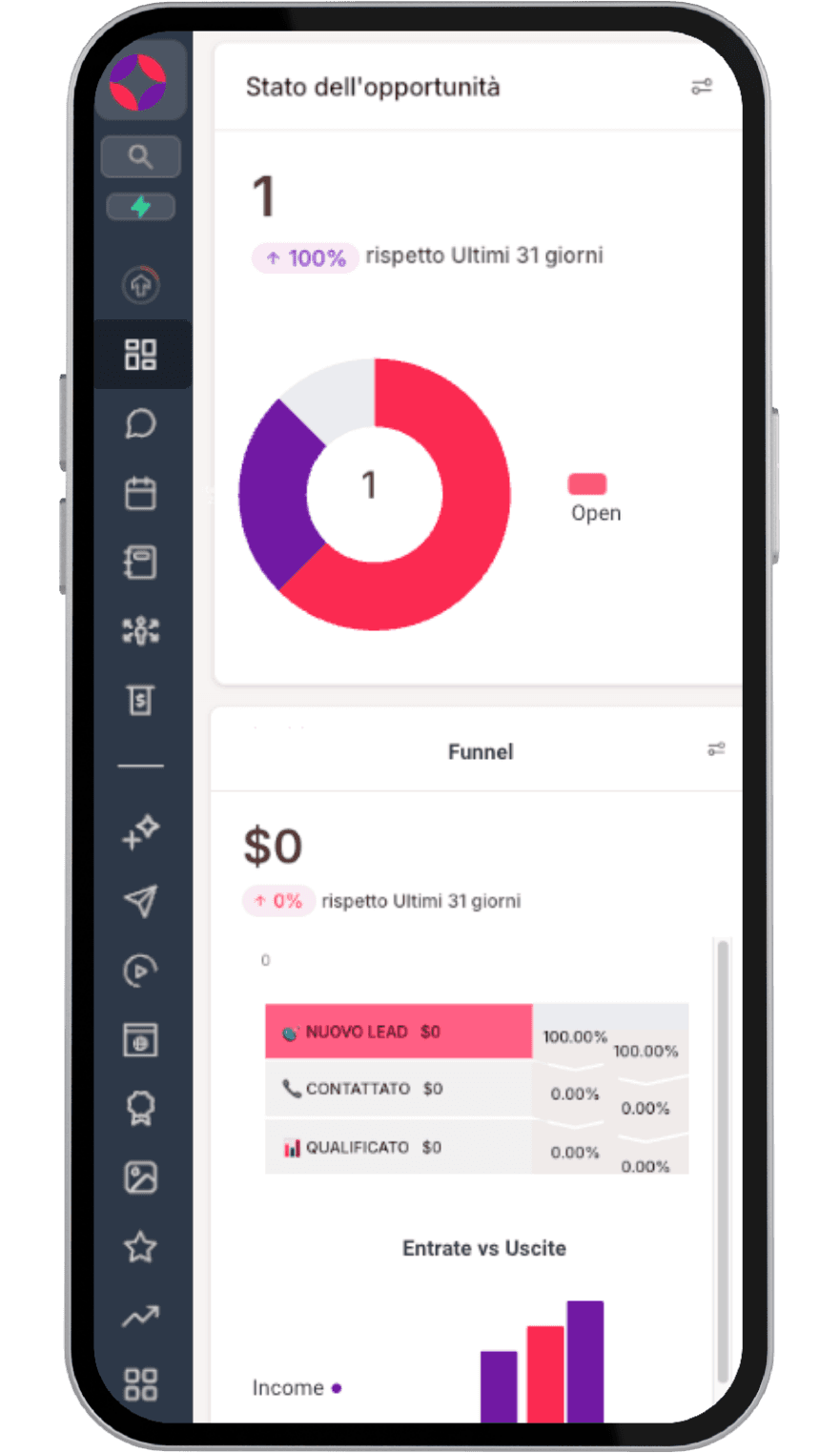 Mobile Preview App of FlowCRM