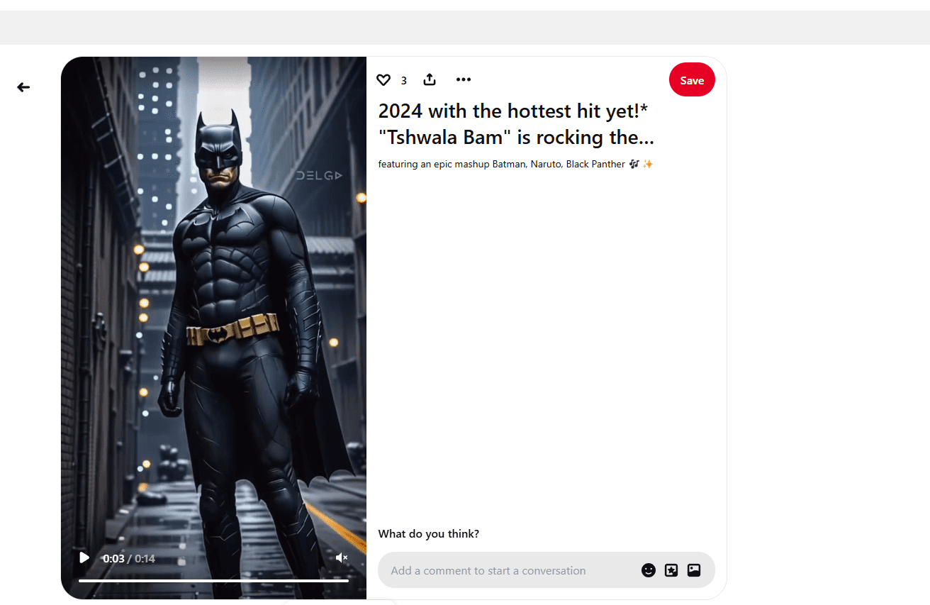 Social media ai video example
