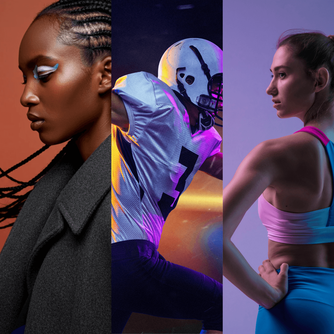 A black female model