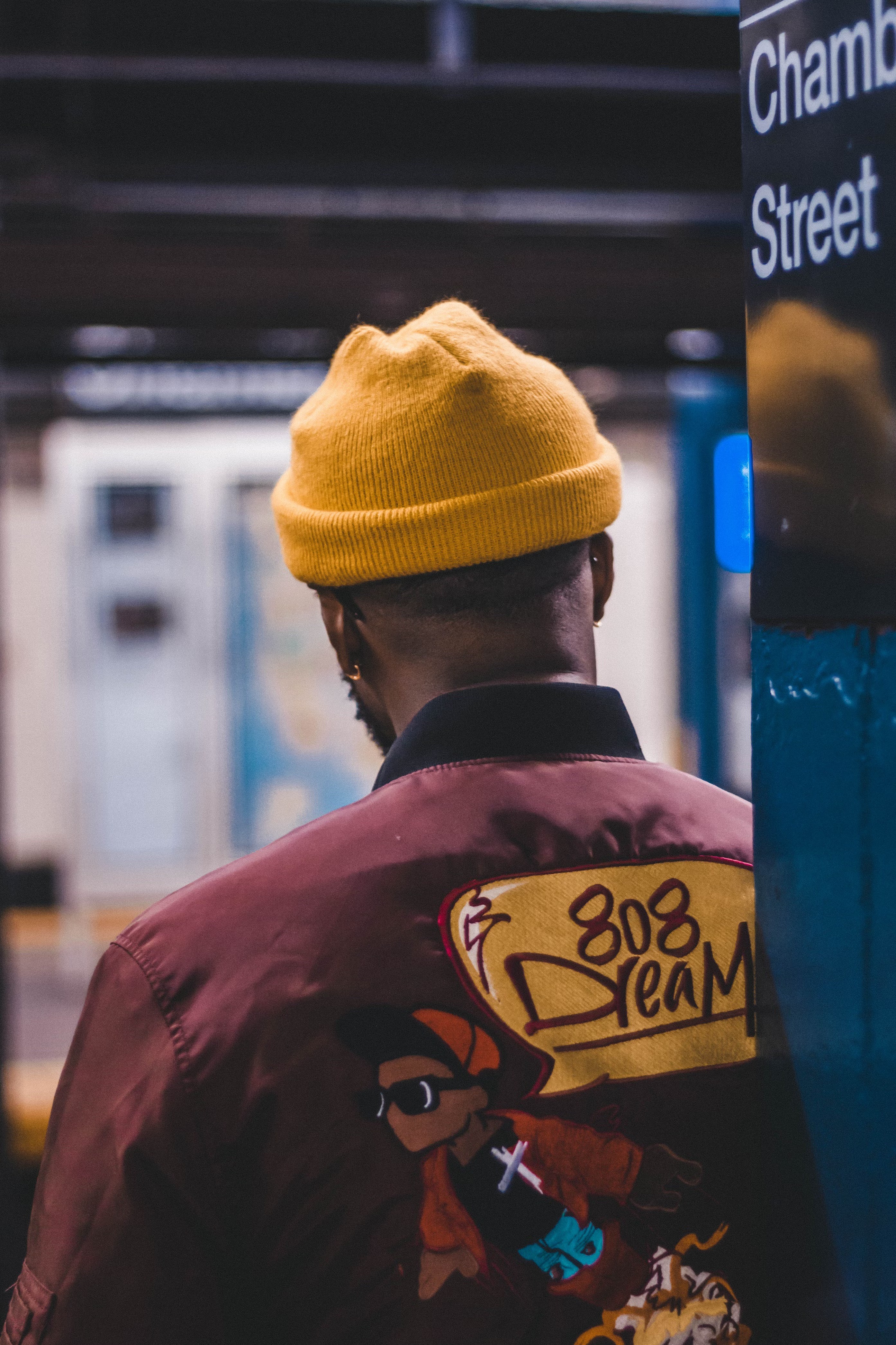 Man at subway station