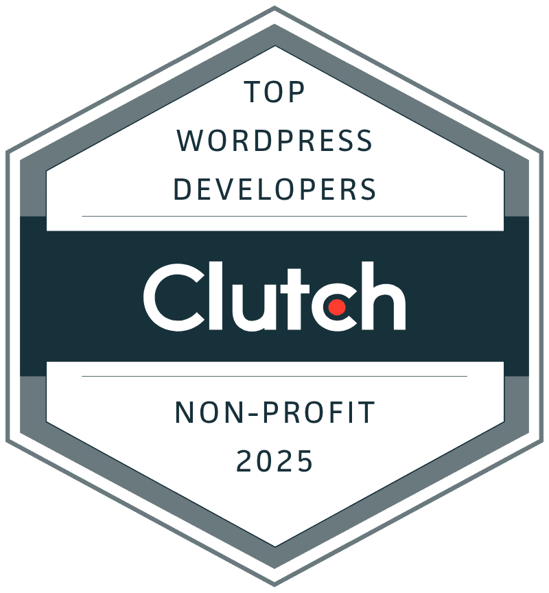 Clutch Top WordPress Developers Non-Profit 2025 Badge