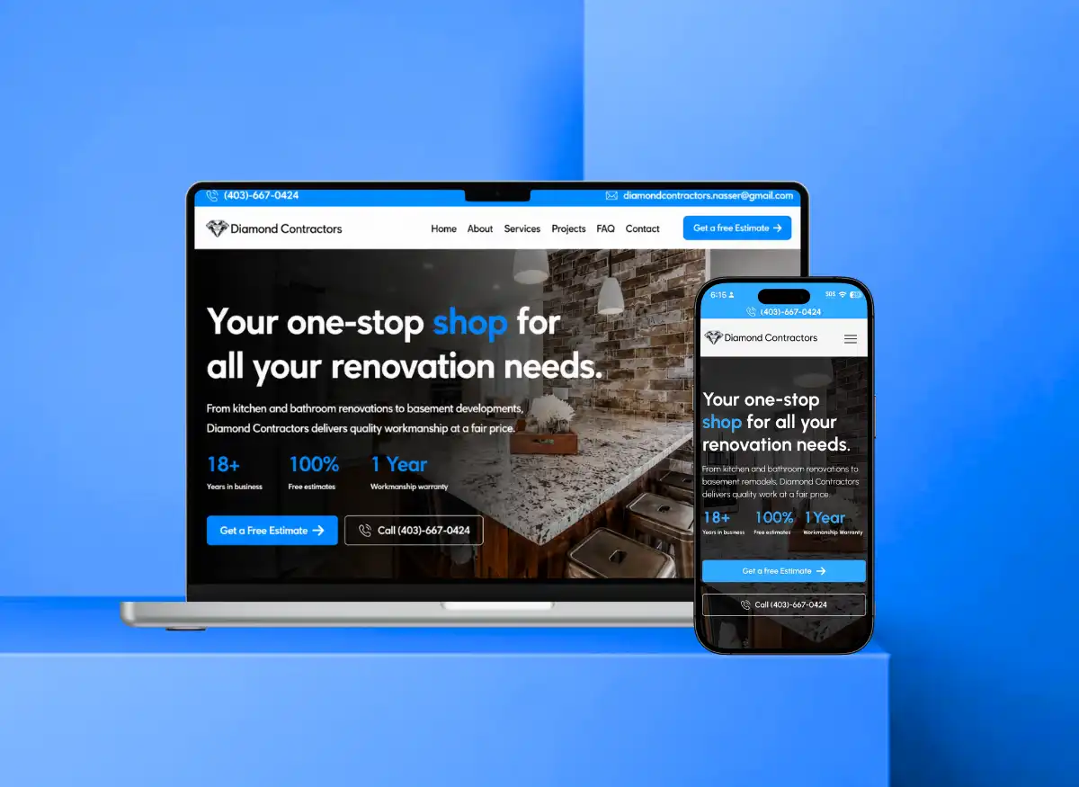 Diamond Contractors portfolio preview
