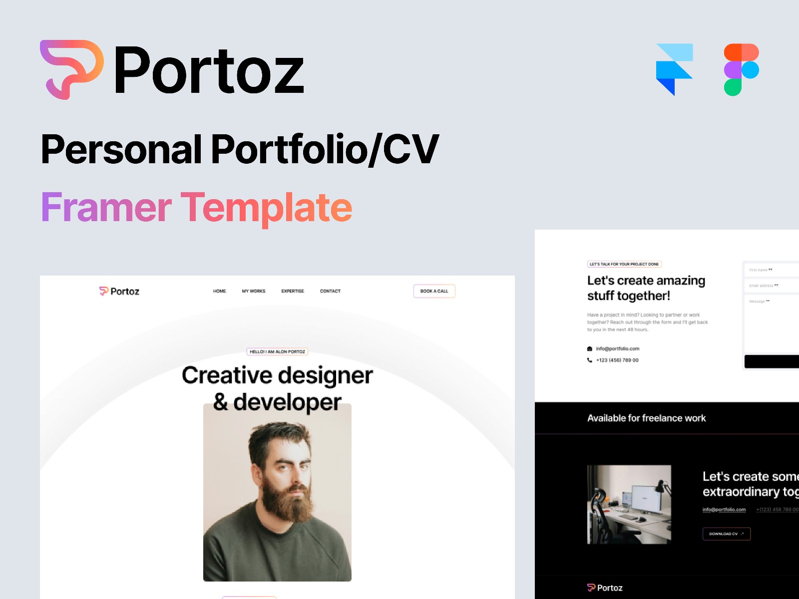 Portoz — 极简作品集网站设计灵感