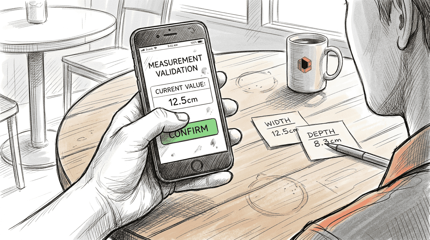 Testing mobile app button size on smartphone