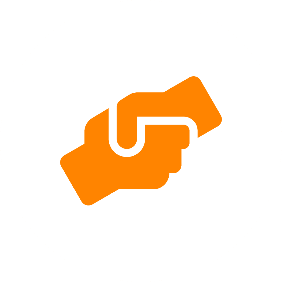 Ikona dwóch uściśniętych dłoni