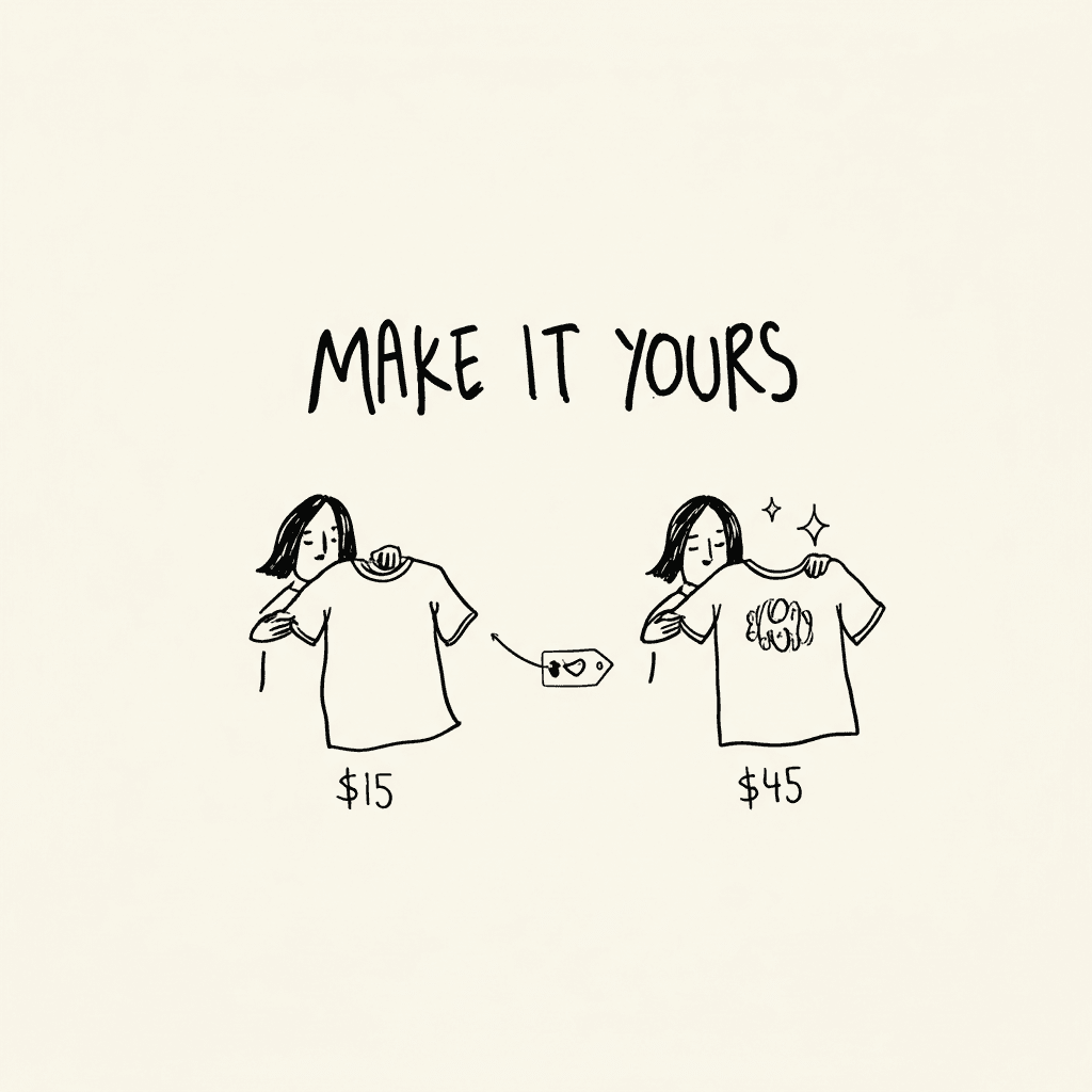 Personalized products command higher margins because customers can't comparison-shop a one-of-a-kind item