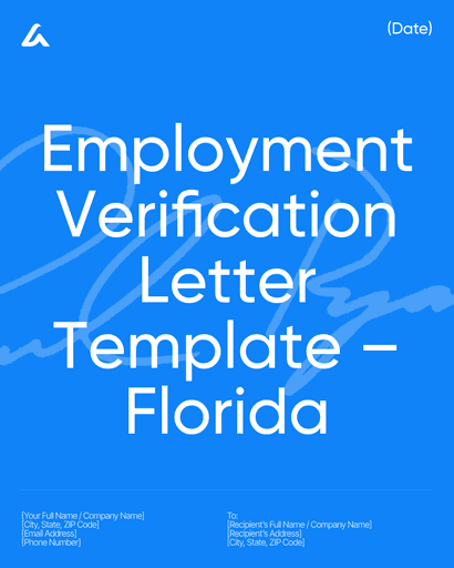Employment Verification Letter Template – Florida