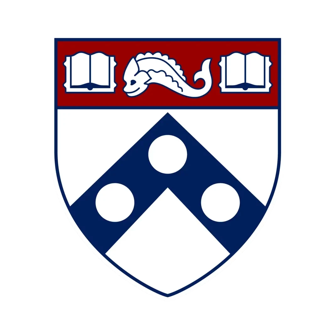 Upenn logo on RISE Research website showcasing student admits from rise research program