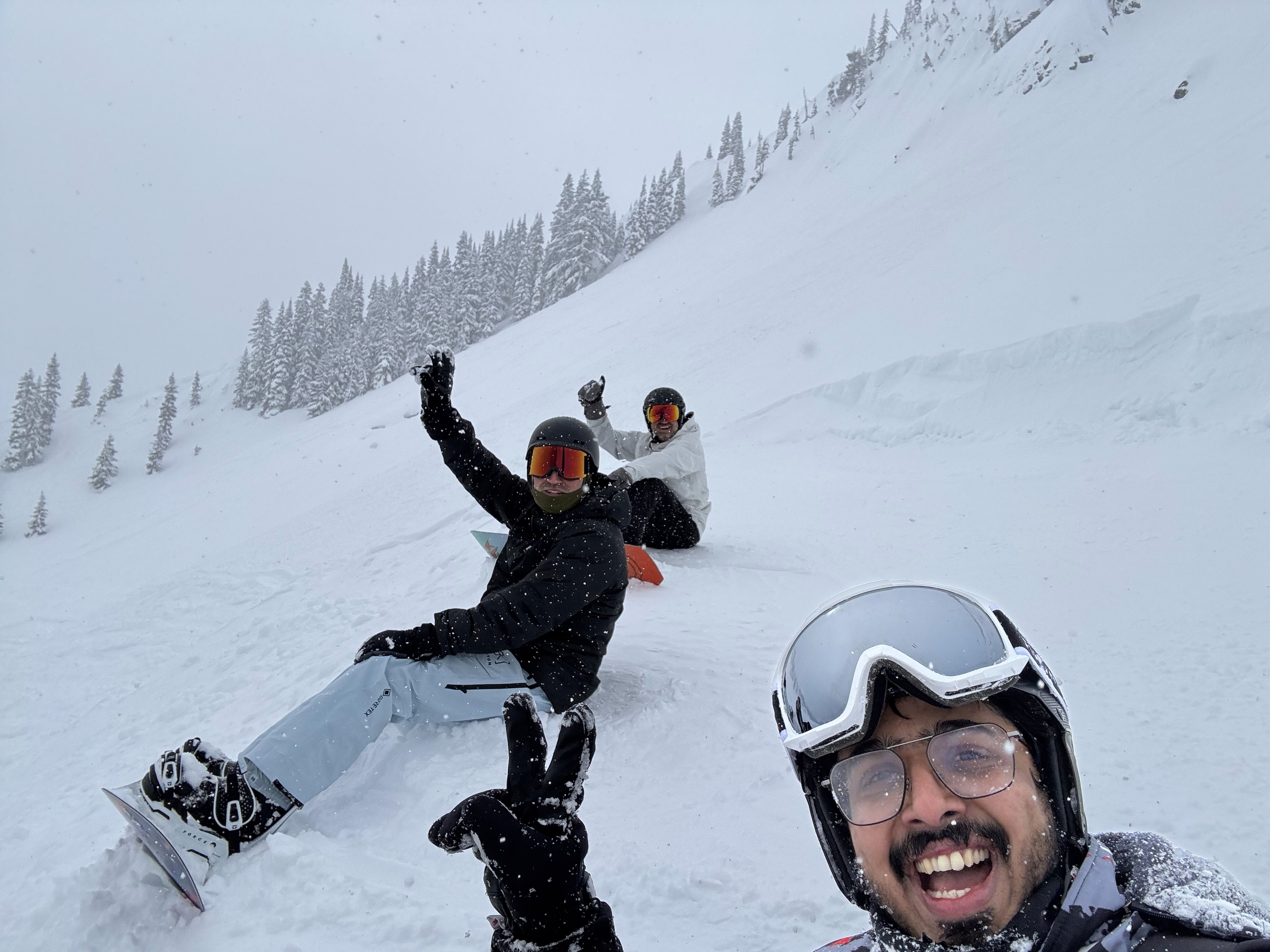 Snowboarding with my design team