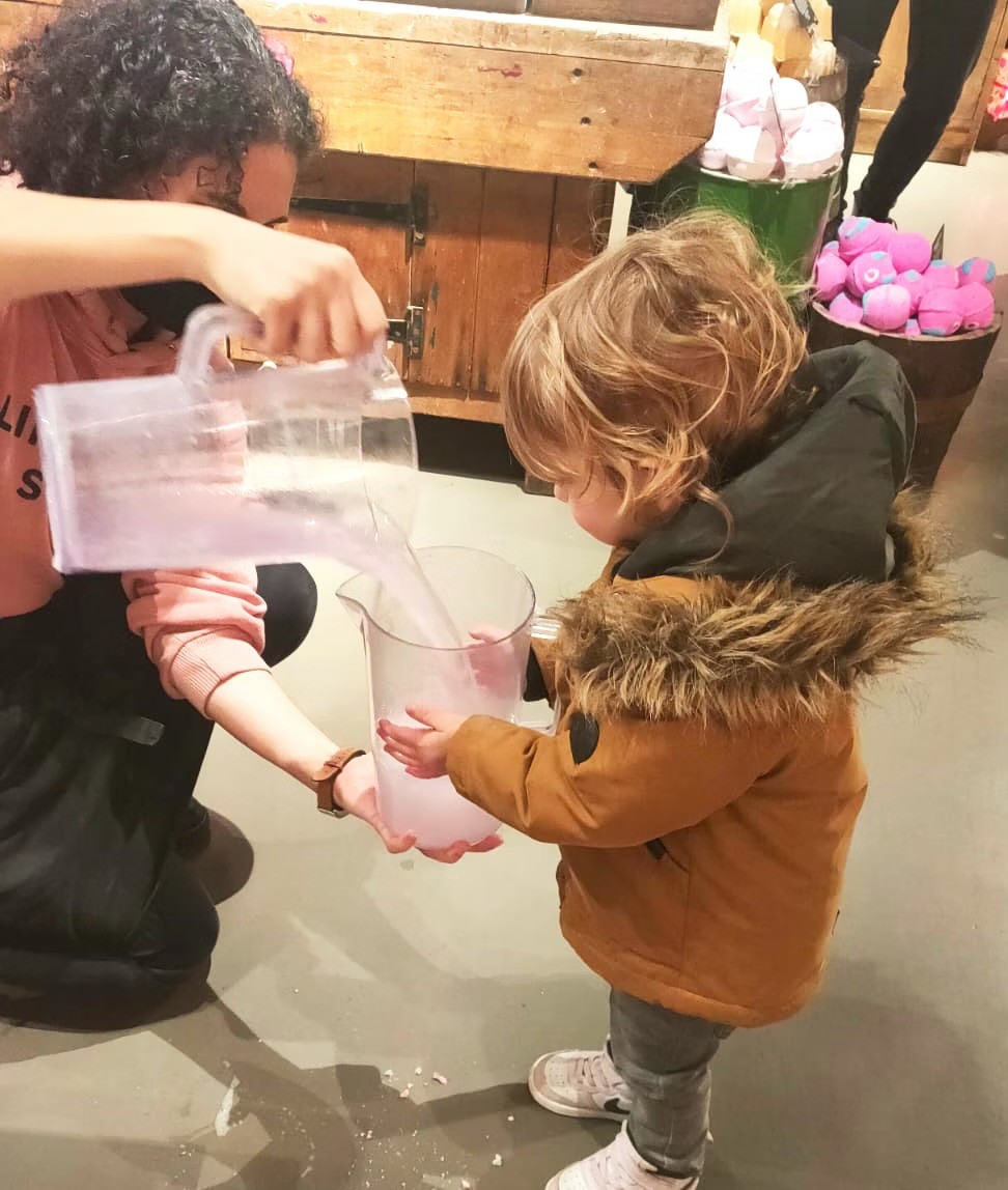 Babysitter Duygu with her babysitting child