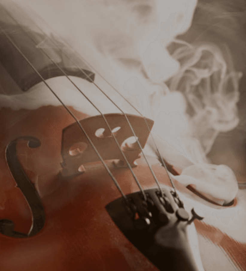 Orchestra rising in smoke