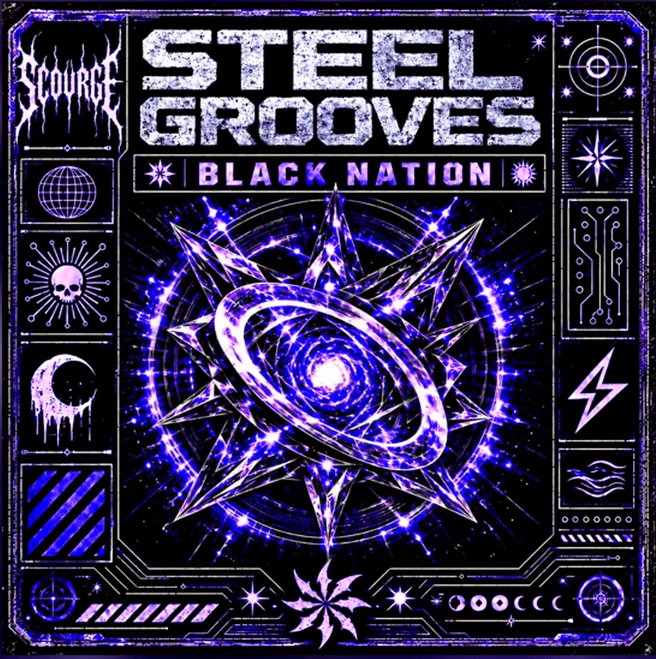Steel Grooves — Black Nation / Scourge artwork