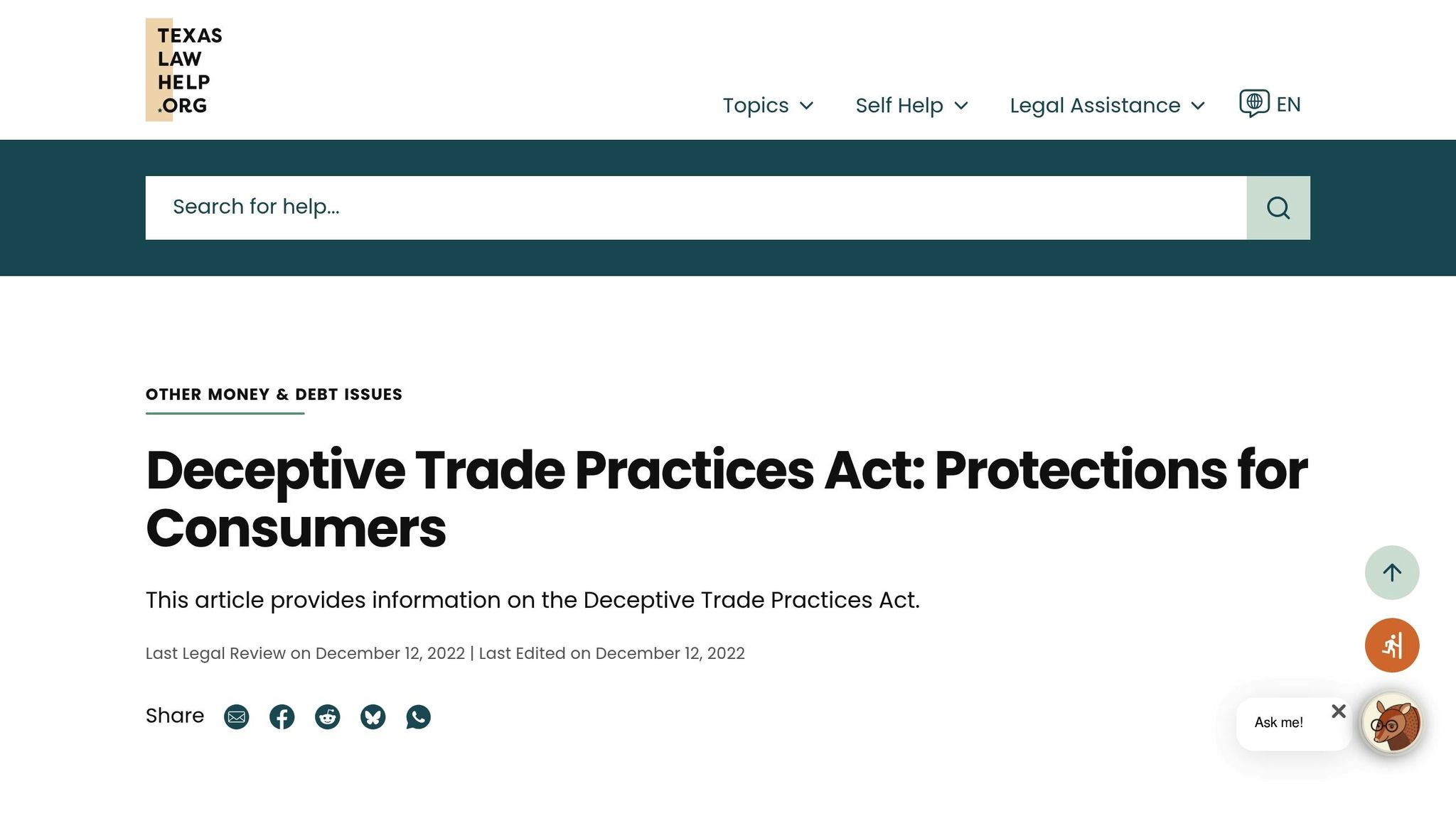 Texas Deceptive Trade Practices Act