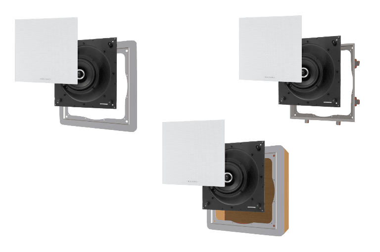 Black smart home device with screen showing time and temp